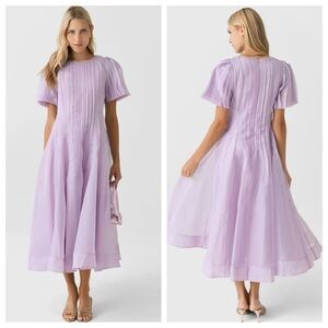 Aje Nova Pleated Mini Dress Dress in Lilac